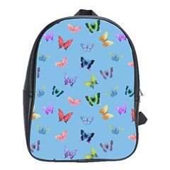 Multicolored Butterflies Whirl School Bag (large) by SychEva