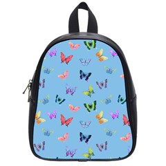 Multicolored Butterflies Whirl School Bag (small) by SychEva