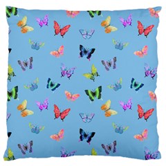 Multicolored Butterflies Whirl Large Cushion Case (one Side) by SychEva