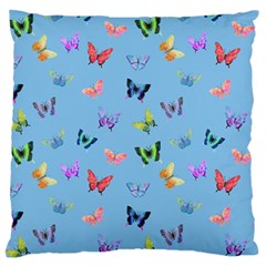 Multicolored Butterflies Whirl Standard Flano Cushion Case (one Side) by SychEva