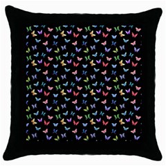 Bright And Beautiful Butterflies Throw Pillow Case (black) by SychEva