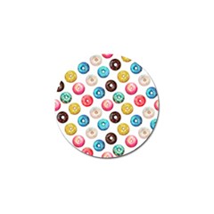 Delicious Multicolored Donuts On White Background Golf Ball Marker (10 Pack) by SychEva