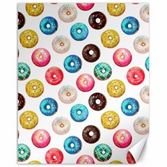 Delicious Multicolored Donuts On White Background Canvas 16  X 20  by SychEva