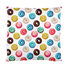 Delicious Multicolored Donuts On White Background Standard Cushion Case (two Sides) by SychEva