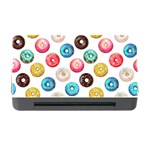 Delicious Multicolored Donuts On White Background Memory Card Reader with CF Front