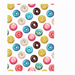 Delicious Multicolored Donuts On White Background Small Garden Flag (two Sides) by SychEva