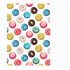 Delicious Multicolored Donuts On White Background Large Garden Flag (two Sides) by SychEva