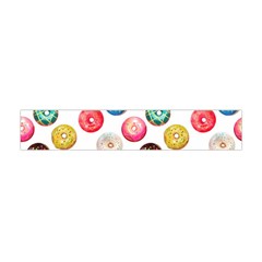 Delicious Multicolored Donuts On White Background Flano Scarf (mini) by SychEva