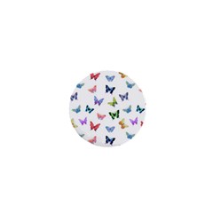 Cute Bright Butterflies Hover In The Air 1  Mini Magnets by SychEva