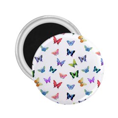 Cute Bright Butterflies Hover In The Air 2 25  Magnets by SychEva