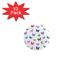 Cute Bright Butterflies Hover In The Air 1  Mini Magnet (10 Pack)  by SychEva