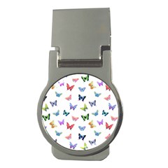 Cute Bright Butterflies Hover In The Air Money Clips (round)  by SychEva