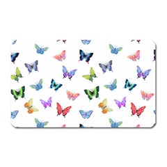 Cute Bright Butterflies Hover In The Air Magnet (rectangular) by SychEva