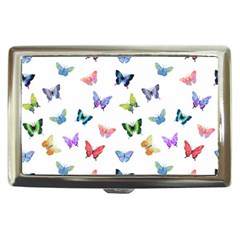 Cute Bright Butterflies Hover In The Air Cigarette Money Case by SychEva