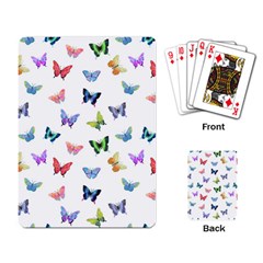 Cute Bright Butterflies Hover In The Air Playing Cards Single Design (rectangle) by SychEva