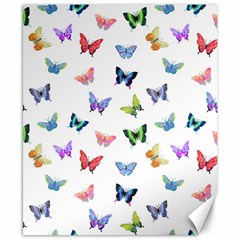 Cute Bright Butterflies Hover In The Air Canvas 8  X 10  by SychEva