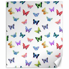 Cute Bright Butterflies Hover In The Air Canvas 20  X 24  by SychEva