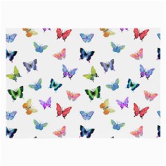 Cute Bright Butterflies Hover In The Air Large Glasses Cloth by SychEva