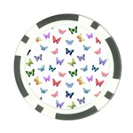 Cute Bright Butterflies Hover In The Air Poker Chip Card Guard (10 pack) Back