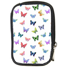 Cute Bright Butterflies Hover In The Air Compact Camera Leather Case by SychEva