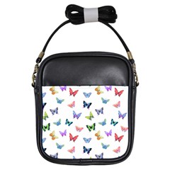 Cute Bright Butterflies Hover In The Air Girls Sling Bag by SychEva