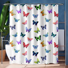 Cute Bright Butterflies Hover In The Air Shower Curtain 60  X 72  (medium)  by SychEva