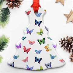 Cute Bright Butterflies Hover In The Air Ornament (christmas Tree)  by SychEva