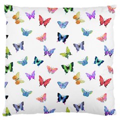 Cute Bright Butterflies Hover In The Air Large Cushion Case (one Side) by SychEva