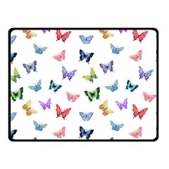 Cute Bright Butterflies Hover In The Air Double Sided Fleece Blanket (small)  by SychEva