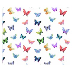 Cute Bright Butterflies Hover In The Air Double Sided Flano Blanket (small)  by SychEva