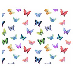 Cute Bright Butterflies Hover In The Air Double Sided Flano Blanket (medium)  by SychEva