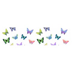 Cute Bright Butterflies Hover In The Air Satin Scarf (oblong) by SychEva