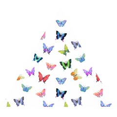 Cute Bright Butterflies Hover In The Air Wooden Puzzle Triangle by SychEva