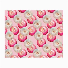 Pink And White Donuts Small Glasses Cloth by SychEva