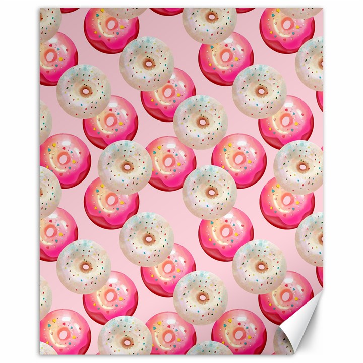 Pink And White Donuts Canvas 16  x 20 