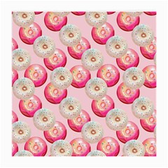 Pink And White Donuts Medium Glasses Cloth by SychEva