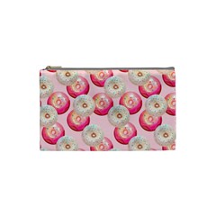 Pink And White Donuts Cosmetic Bag (small) by SychEva