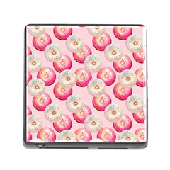 Pink And White Donuts Memory Card Reader (square 5 Slot) by SychEva