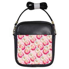 Pink And White Donuts Girls Sling Bag by SychEva