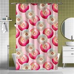 Pink And White Donuts Shower Curtain 48  x 72  (Small)  Curtain(48  X 72 ) - 42.18 x64.8  Curtain(48  X 72 )