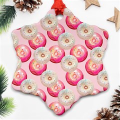 Pink And White Donuts Ornament (snowflake) by SychEva