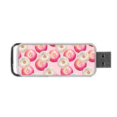 Pink And White Donuts Portable Usb Flash (one Side) by SychEva