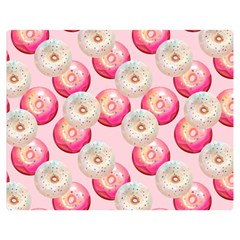 Pink And White Donuts Double Sided Flano Blanket (medium)  by SychEva