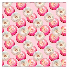 Pink And White Donuts Large Satin Scarf (square) by SychEva