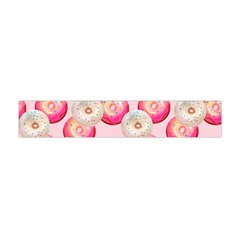 Pink And White Donuts Flano Scarf (mini) by SychEva