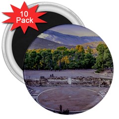 Epidaurus Theater, Peloponnesse, Greece 3  Magnets (10 Pack)  by dflcprintsclothing