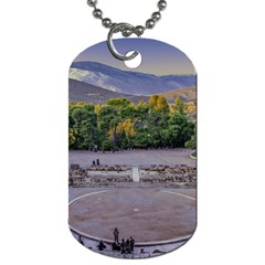 Epidaurus Theater, Peloponnesse, Greece Dog Tag (one Side) by dflcprintsclothing