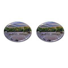 Epidaurus Theater, Peloponnesse, Greece Cufflinks (oval) by dflcprintsclothing