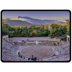 Epidaurus Theater, Peloponnesse, Greece Fleece Blanket (large)  by dflcprintsclothing