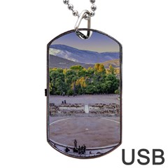 Epidaurus Theater, Peloponnesse, Greece Dog Tag Usb Flash (two Sides) by dflcprintsclothing